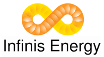 Yellow infinity symbol above the text 
