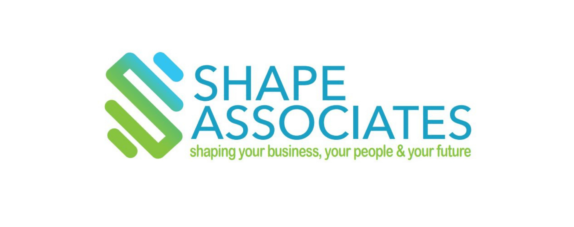 Logo for Shape Associates with the tagline: "shaping your business, your people & your future."